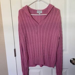 pink long sleeve sweater